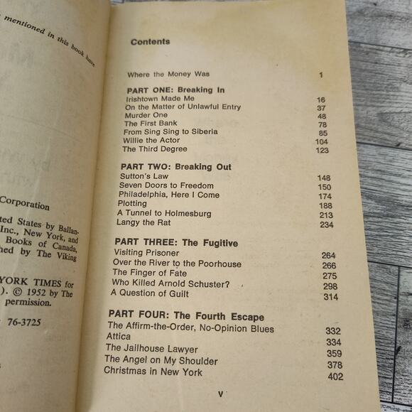 WHERE THE MONEY WAS Willie‎ Sutton 1977 First Ballantine Books Edition Paperback - Picture 4 of 13